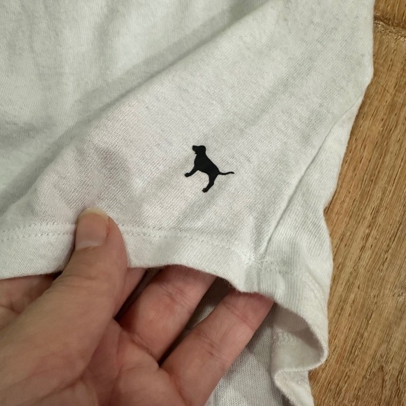 VICTORIA'S SECRET | Woman's PINK White Black Trim Sleeveless Racerback Tank, XS - Picture 4 of 5